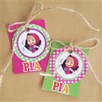 Tarjetitas dobles e hilo Masha 16u Pers