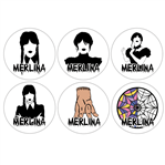 Tarjetitas redondas Merlina 20u Pers