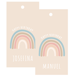 Tarjetas largas con cinta Nordic Rainbow 20u