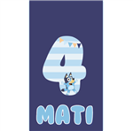 Tarjetas rectangulares Bluey 20u Pers