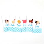 Tarjetas largas con hilo Granja Celeste 24u Pers
