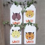 Tarjetas largas con cinta de hojitas Safari 12u