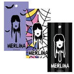 Tarjetas largas con cinta Merlina 12u