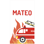 Tarjetas rectangulares Bomberos 20u Pers