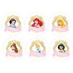 Tarjetitas redondas Princesas 20u Pers