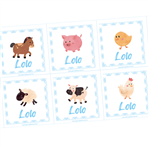 Stickers cuad. Granja Celeste 16u Pers