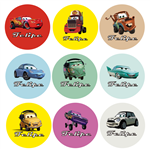 Tarjetitas redondas Cars 20u Pers