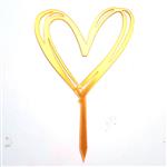 Cake Topper corazon acrilico. Importado
