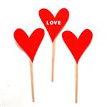 Toppers formitas hearts rojos LOVE 12u