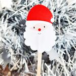 Toppers troquelados Santa Claus 12u