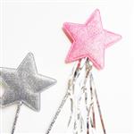 Varitas estrellas con cintas plateadas (solo plateada)