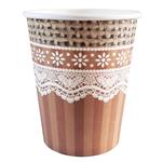 Vaso arpillera y encaje 6u