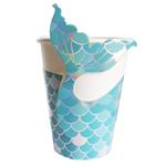 Vasos aplique cola de sirena 6u