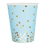 Vaso met dots celeste 6u