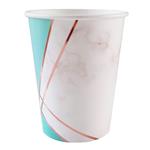 Vaso Geometric aguamarina y marmol 6u