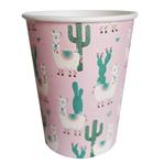 Vasos llamas y cactus 10u