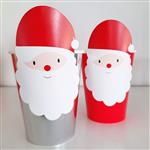 Vasos aplique Papa Noel rojo 6u