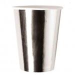 Vaso liso met plateado 6u