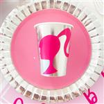Vasos Barbie plateado 6u