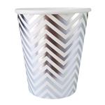 Vaso met plateado zig zag 10u