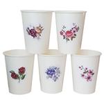 Vasos flores aplicadas vintage 6u