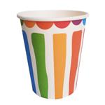 Vasos rayas multicolor 6u