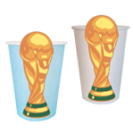 Vasos aplique Copa Argentina Mundial 6u