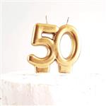 Vela numero dorada 50