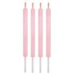 Velas de gibré medianas rosas 4u