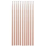 Velas perladas salmon 10u