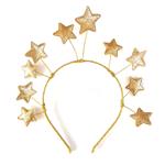 Vincha con estrellas doradas