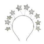 Vincha con estrellas plateadas