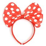 Vincha Minnie moño rojo de tela