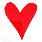 Vinilo corazon rojo para globo/burbuja 1u