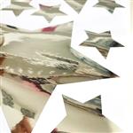 Vinilo estrellas met plateadas pack 18u