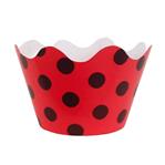 Wrapper lunares rojo y negro 10u