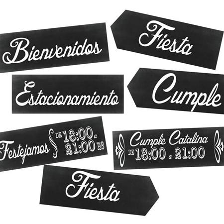 Afiche Pers. flecha o Pizarra Vintage 2u