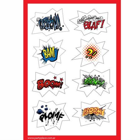Stickers plancha Boom troqueladas 8s 1u