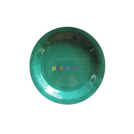 Plato redondo chico liso verde 8u