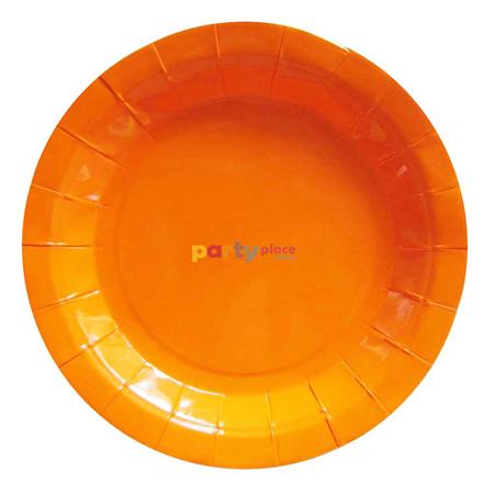 Plato redondo gde. liso naranja 8u