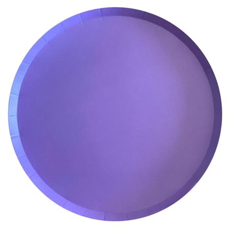 Plato flat redondo violeta 10u