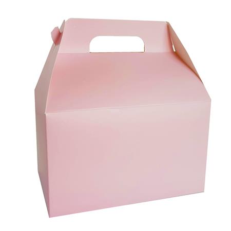 Cajita feliz lisa rectangular rosa