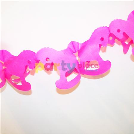Guirnalda caballitos fucsia 1u