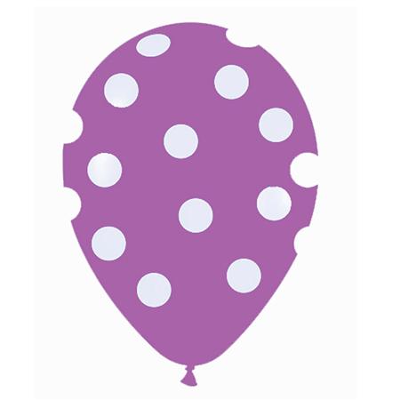 Globos lunares fondo lila 10u
