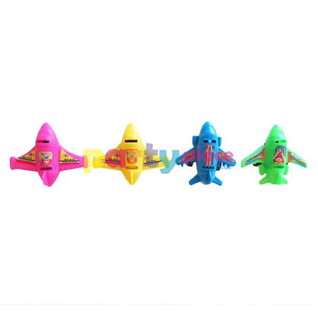 Aviones plásticos a fricción 4u