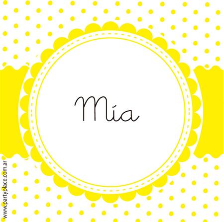 Tarjetitas pintitas amarillo 20u Pers
