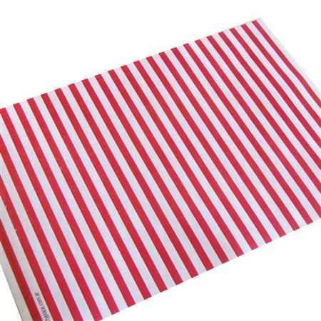 Individuales rayados rojo y blanco 8u