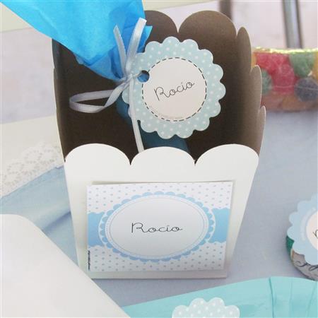 Candy Bar pintitas celeste Pers