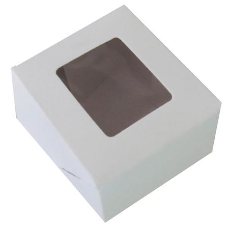 Cajita blanca rectangular chica con ventana