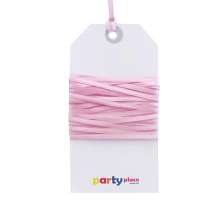 Cinta de raso finita rosa 5 mts